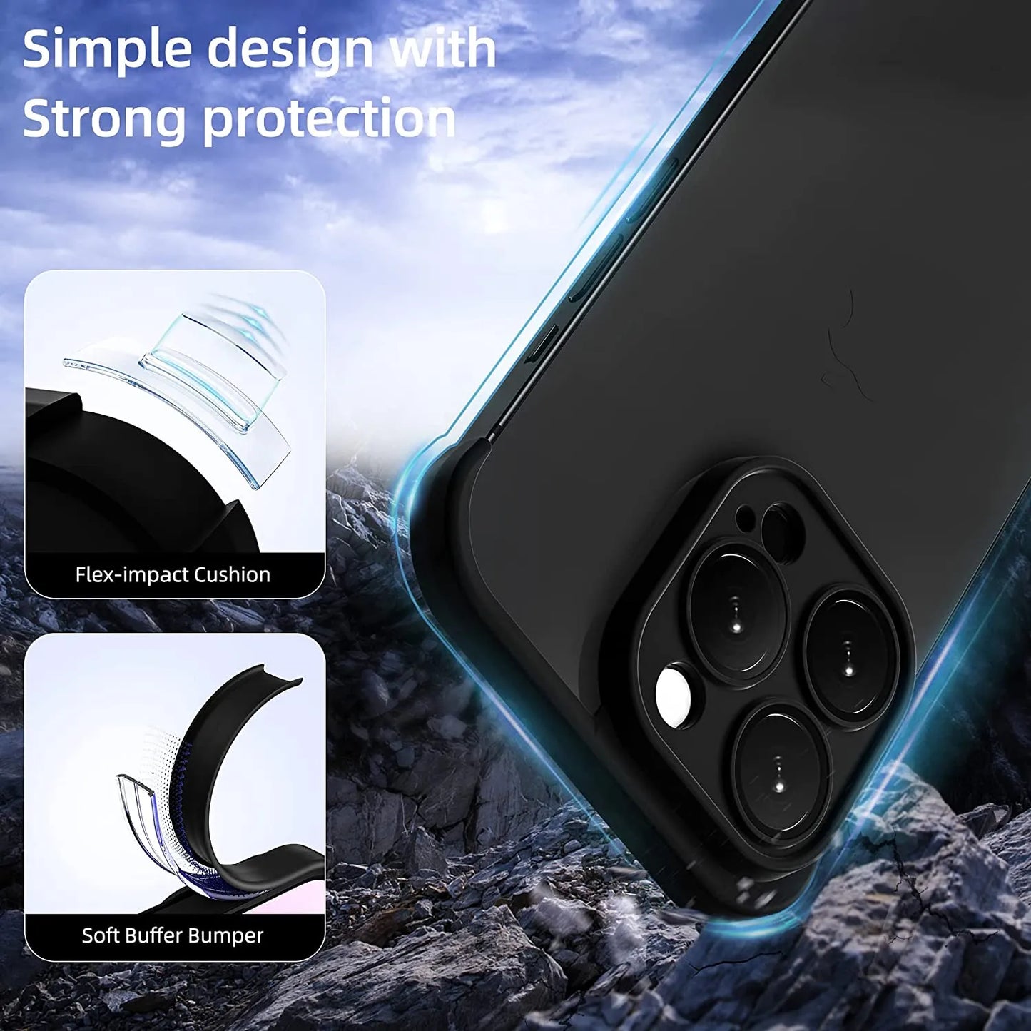LensGuard SlimShield - Frameless Camera Protection For iPhone 15 14 Plus 13 Pro Max 12 11 14Pro 15Pro