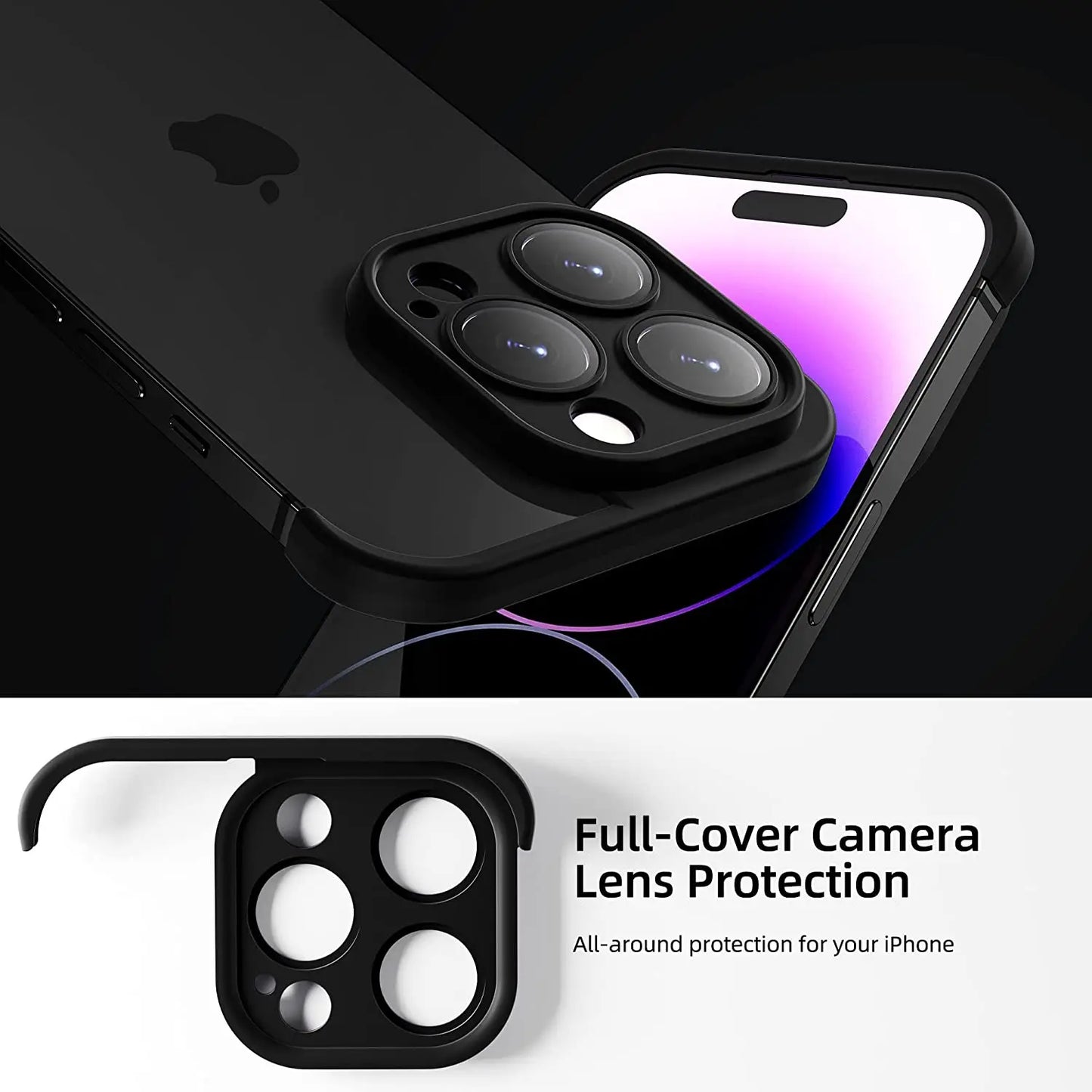 LensGuard SlimShield - Frameless Camera Protection For iPhone 15 14 Plus 13 Pro Max 12 11 14Pro 15Pro