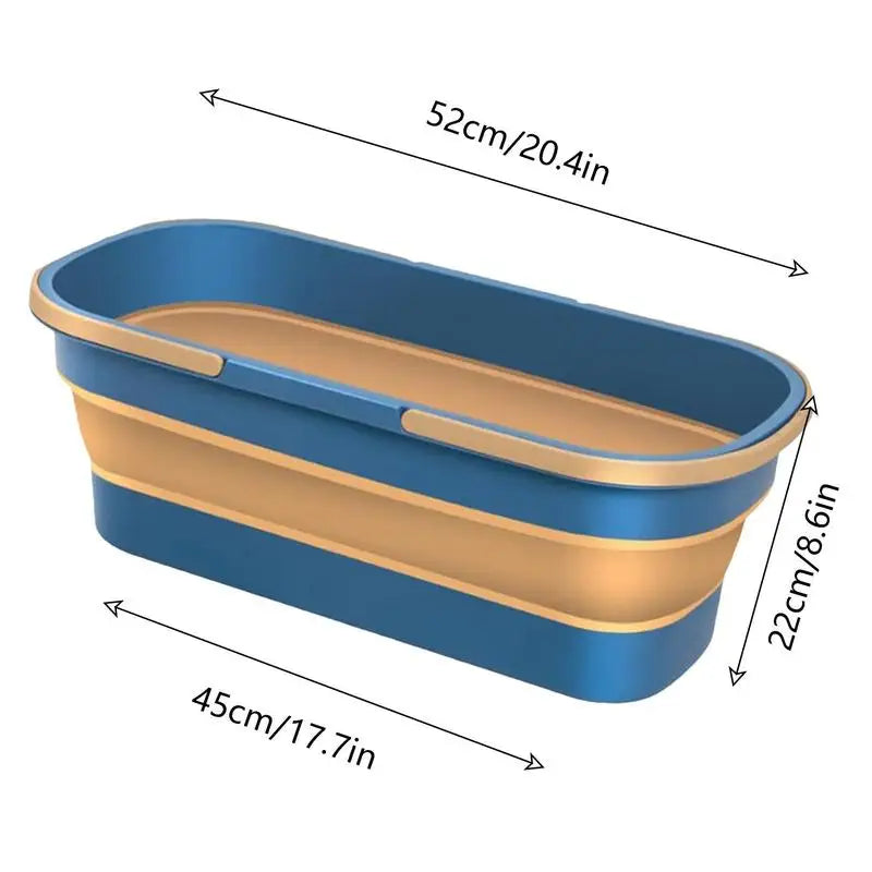 Collapsible Mop Bucket Portable Washing Basin Foldable Multi-Purpose Space Saving Large Capacity Cleaning Bucket