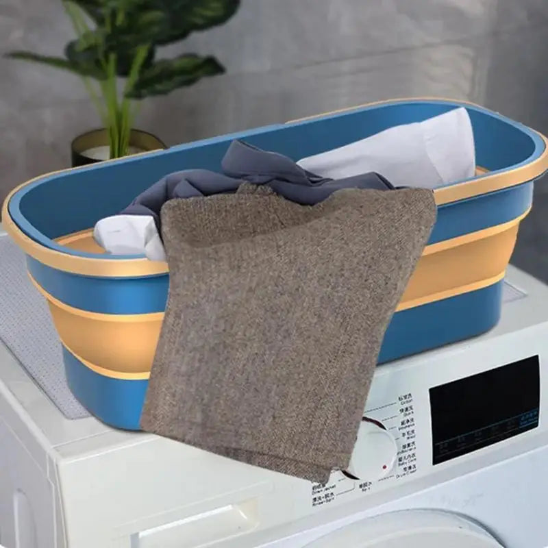 Collapsible Mop Bucket Portable Washing Basin Foldable Multi-Purpose Space Saving Large Capacity Cleaning Bucket