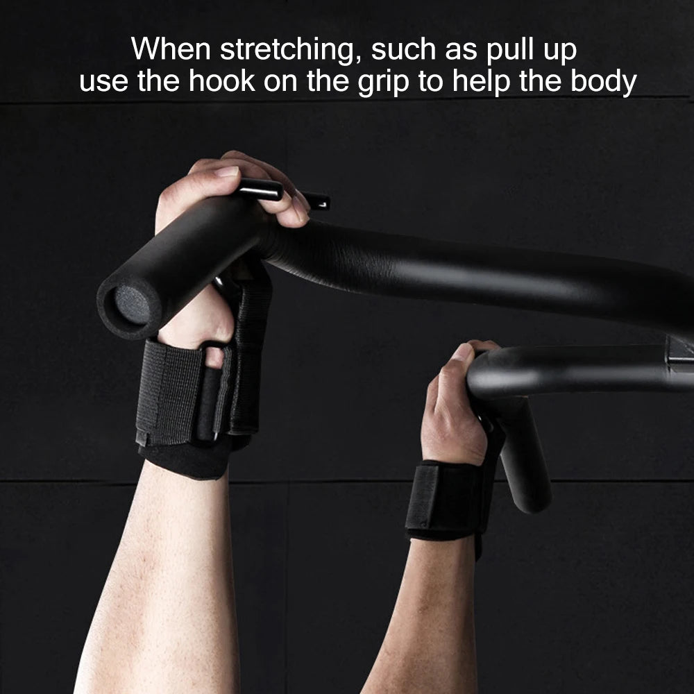 PowerFlex LiftPro - Adjustable Steel Hook Grips 2Pcs Set