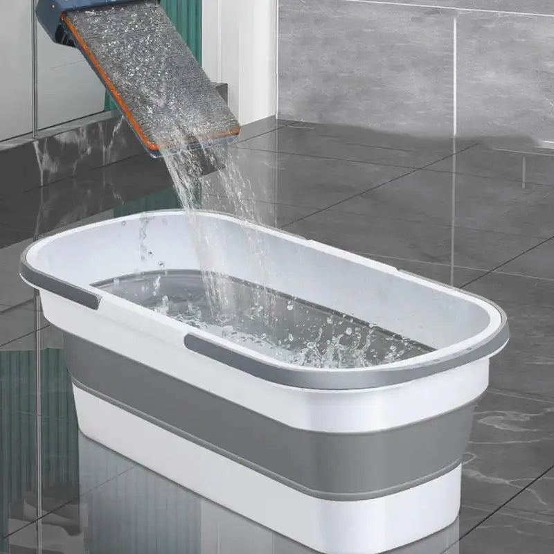Collapsible Mop Bucket Portable Washing Basin Foldable Multi-Purpose Space Saving Large Capacity Cleaning Bucket