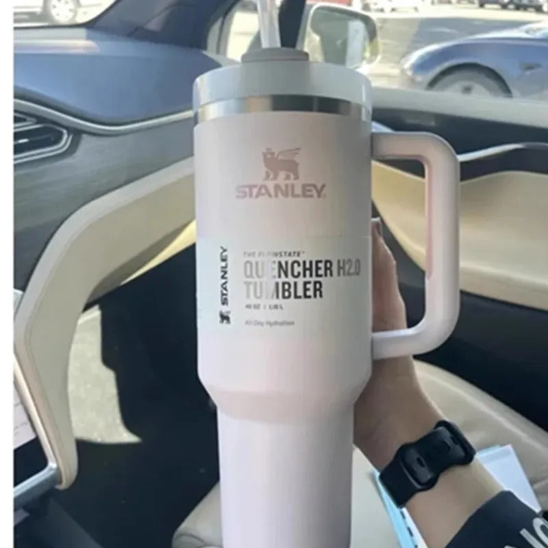 Stanley Tumbler with Handle Straw Lid Stainless Steel 30oz/40oz Vacuum Insulated Car Mug Double Wall Thermal Travel Cup